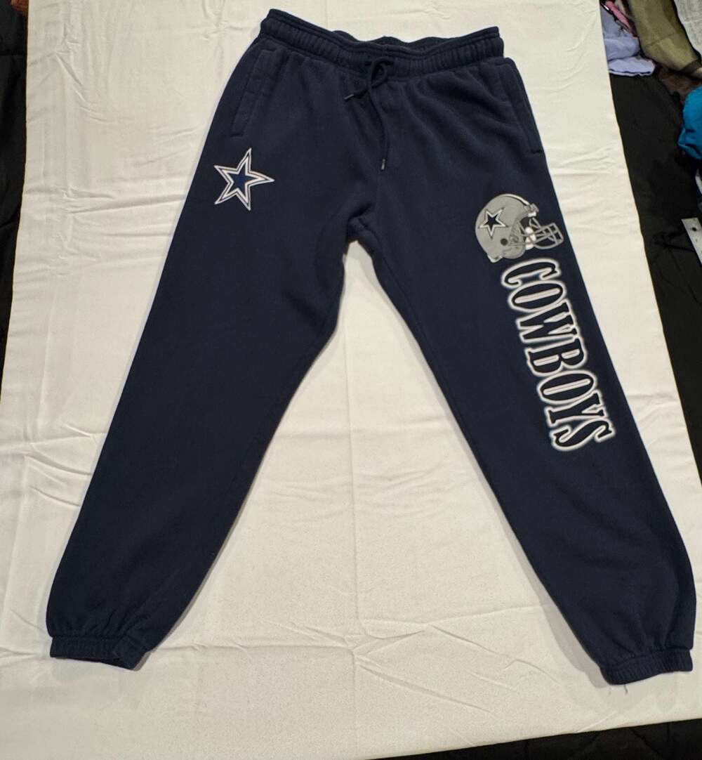 NFL Team Apparel Dallas Cowboys Navy Sweatpants Joggers Size S